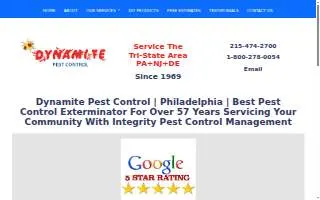 Dynamite Pest Control of Philadelphia website