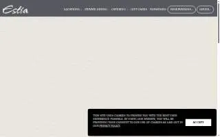 Estia Restaurant website