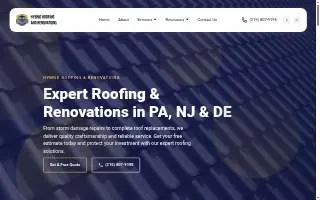 Hybrid Roofing and Renovations website