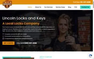 Lincoln Locks and Keys website