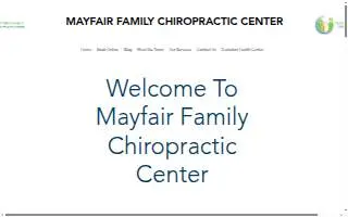 Mayfair Family Chiropractic Center website