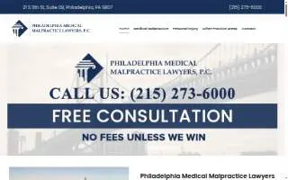 Philadelphia Medical Malpractice Lawyers P.C. website