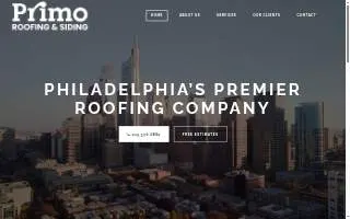 Primo Roofing and Siding website