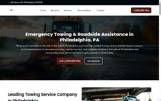 Reliable Reach Towing website