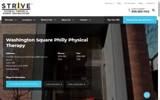 Strive Physical Therapy of Philadelphia website
