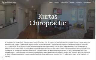 Kurtas Chiropractic website