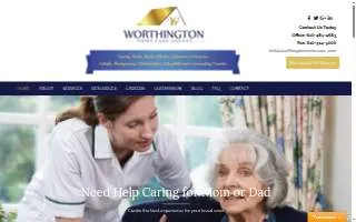 Worthington Home Care Agency website