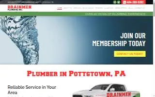 Drainmen plumbing inc website