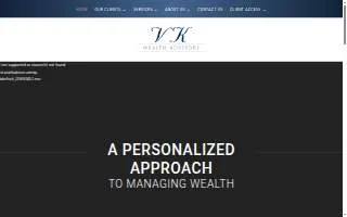 VK Wealth Advisors website