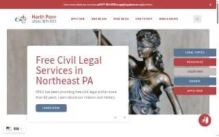North Penn Legal Services website