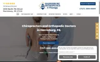 Harrisburg Orthopedics & Therapy website