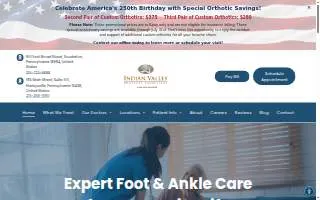 Indian Valley Podiatry Associates website