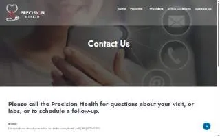 Precision Health & wellness Center of Upper Darby website