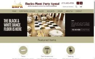 Bucks-Mont Party Rental website