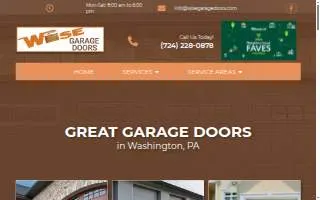 Wise Garage Doors website