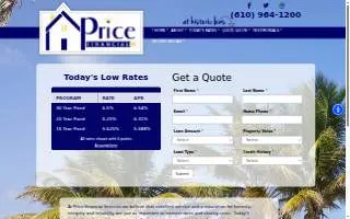 Price Financial Services website
