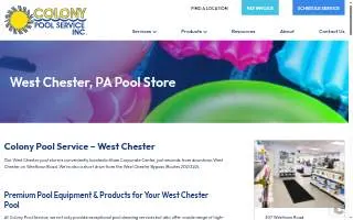 Colony Pool Services Inc. of West Chester website