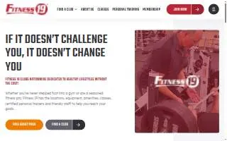 Fitness 19 of West Mifflin website