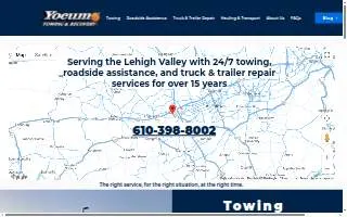 Yocum Towing & Recovery Inc website