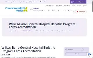 Commonwealth Health Bariatric Center website