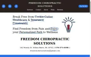 Freedom Chiropractic Solutions website
