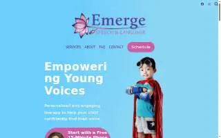 Emerge Speech & Language website