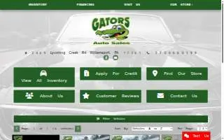 Gators Auto Sales website