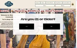 Woof Bar website