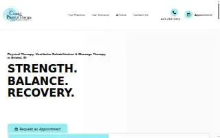 Coastal Physical Therapy and Balance Center - Vestibular Rehab and Massage Therapy Bristol RI Office website