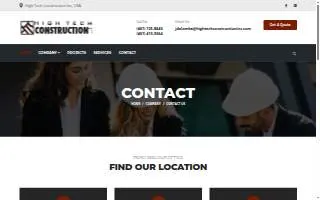 High Tech Construction Inc website