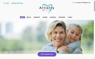 Artistry Dental website