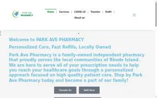 Park Ave Pharmacy website