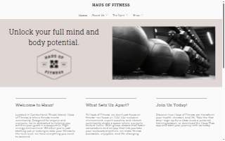 Haus of Fitness website