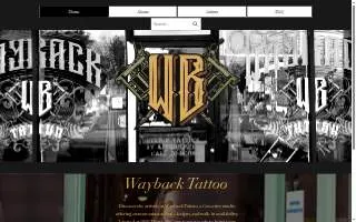 Wayback Tattoo Studio website