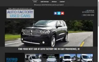 Auto Factory Inc of East Providence website