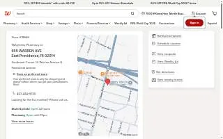Walgreens of East Providence website
