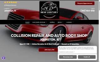 New Century Auto Body website