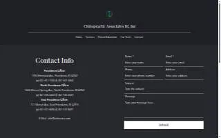 Chiropractic Associates Inc. website