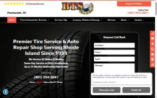 BTS Tire & Service Store website