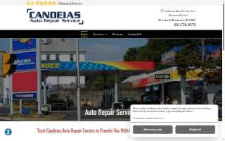 Candeias Auto Repair Service website