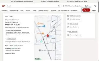 Walgreens Drug store of Pawtucket website