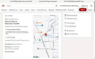 Walgreens Pharmacy of Pawtucket website