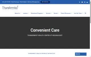 Convenient Care at Thundermist of Woonsocket website
