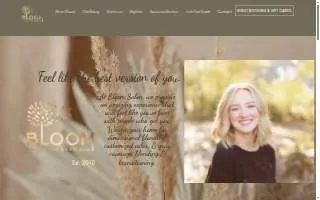 Bloom Salon Spa Boutique website