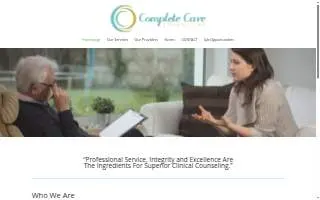 Complete Care Counseling website
