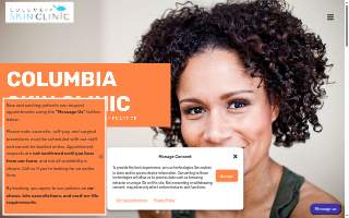 Columbia Skin Clinic website