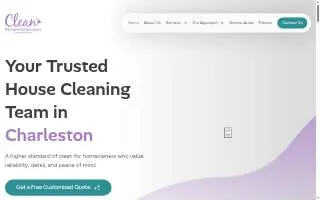 Clean Residential Services Charleston website