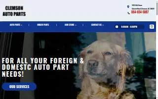 Clemson Auto Parts website