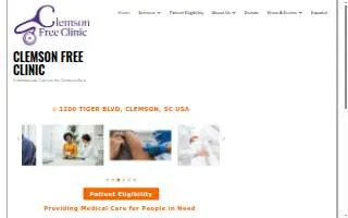 Clemson Free Clinic website