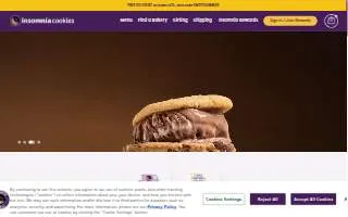 Insomnia Cookies of Clemson website